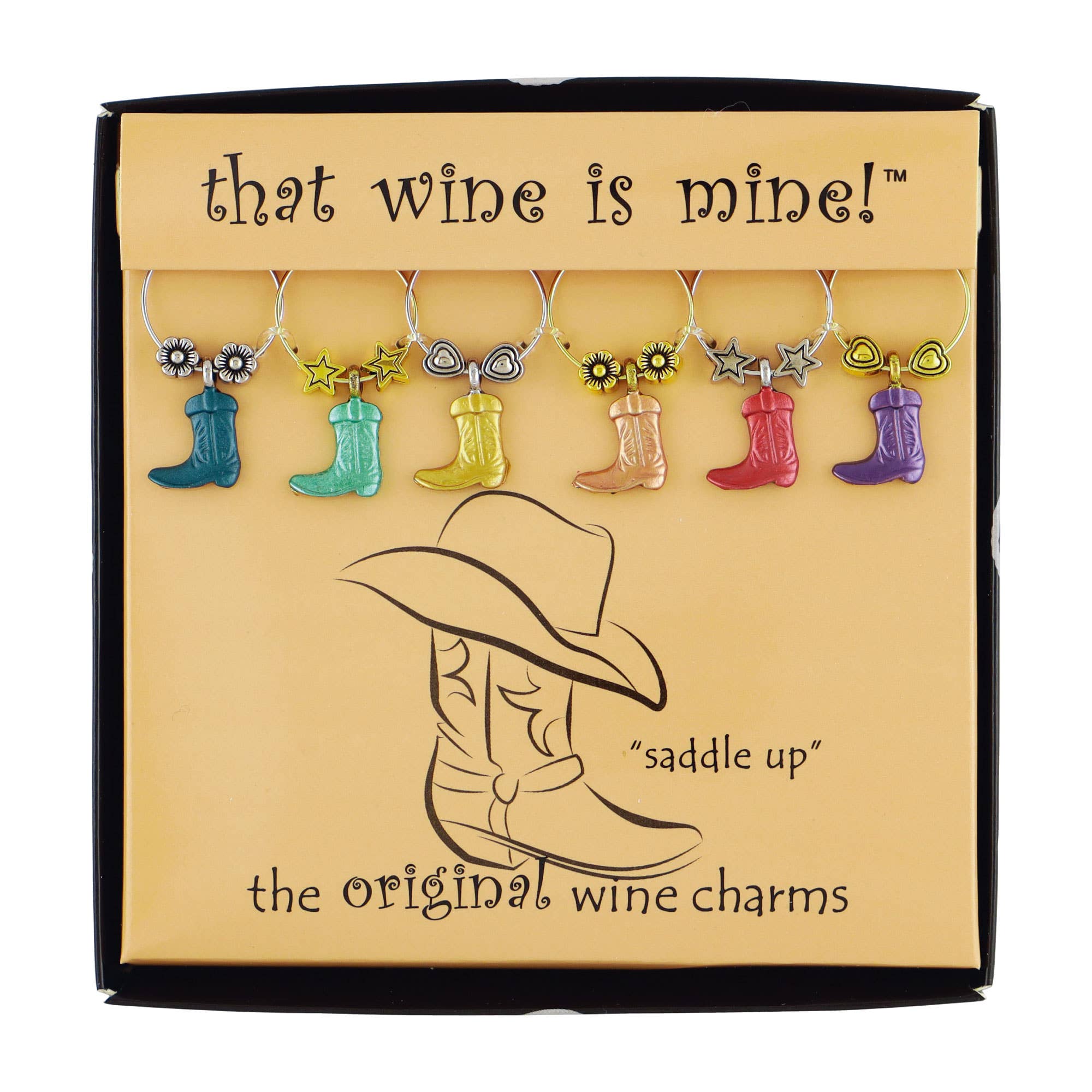Boot Painted Wine Charms