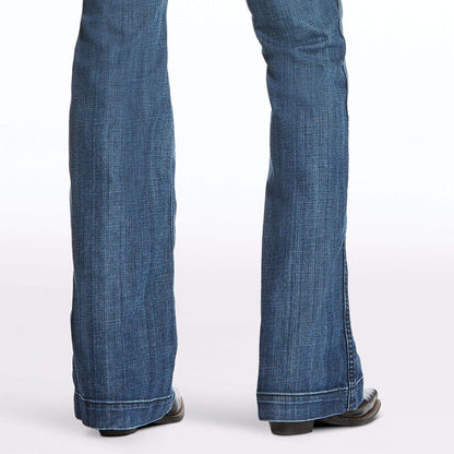 Trouser Mid Rise Stretch Outseam Ella Wide Leg Jean