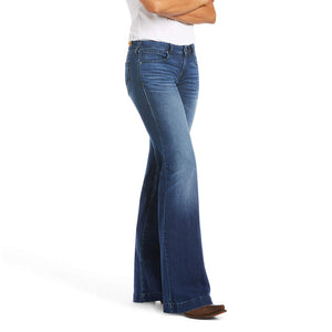 Trouser Mid Rise Stretch Kelsea Wide Leg Jean