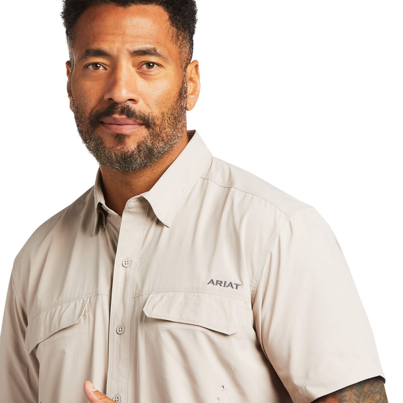 Ariat Mens Venttek Outbound Fitted Short Sleeve Shirt Dunescape