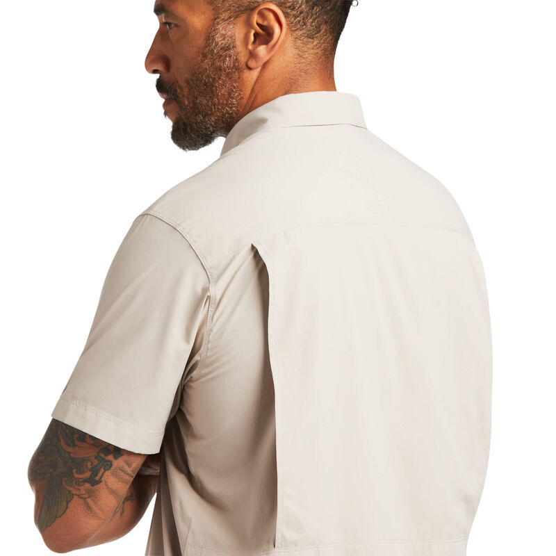 Ariat Mens Venttek Outbound Fitted Short Sleeve Shirt Dunescape