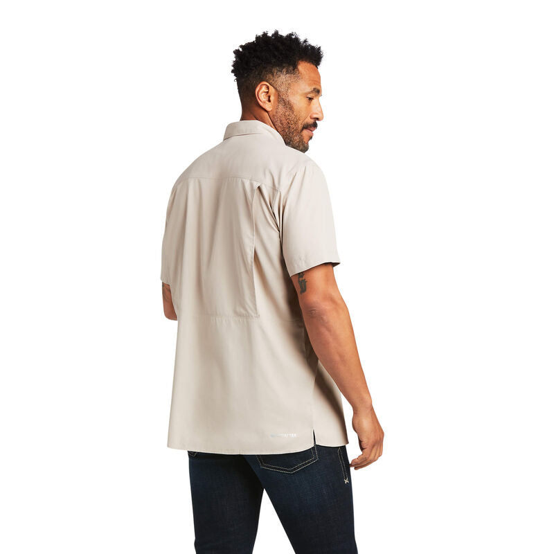 Ariat Mens Venttek Outbound Fitted Short Sleeve Shirt Dunescape