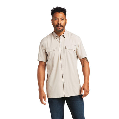Ariat Mens Venttek Outbound Fitted Short Sleeve Shirt Dunescape