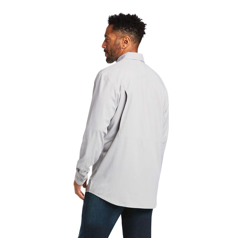 Ariat Mens Venttek Outbound Classic Long Sleeve Shirt Echo Grey