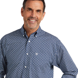 Ariat Mens Kase Classic Long Sleeve Shirt Skyfall
