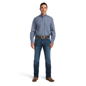 Ariat Mens Kase Classic Long Sleeve Shirt Skyfall
