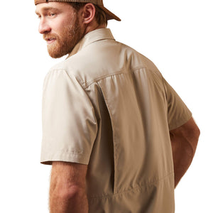 Ariat Venttek Outbound Shortsleeve Fitted Shirt- Oxford Tan