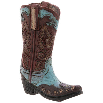 Turquoise & Red Cowboy Boot Ornament