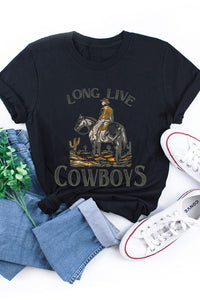 Long Live Cowboy Tee - Black