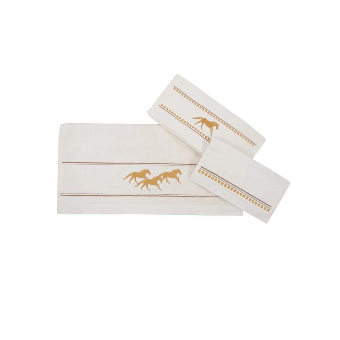 Running Remuda Towel Set, Cream, 3 Piece Set