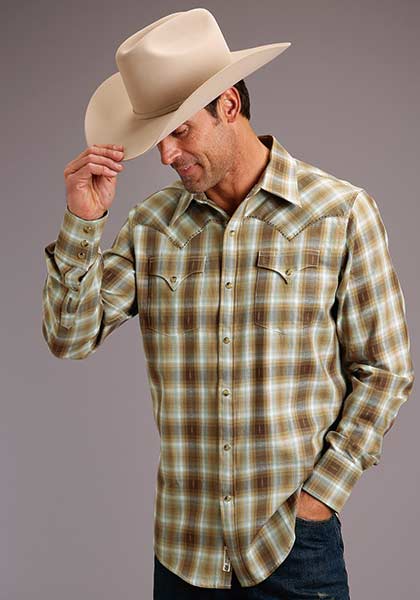 Stetson Dobby Twill Plaid Shirt