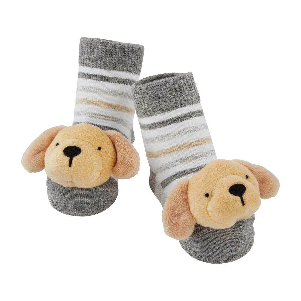 Yellow Lab Rattle Toe Socks