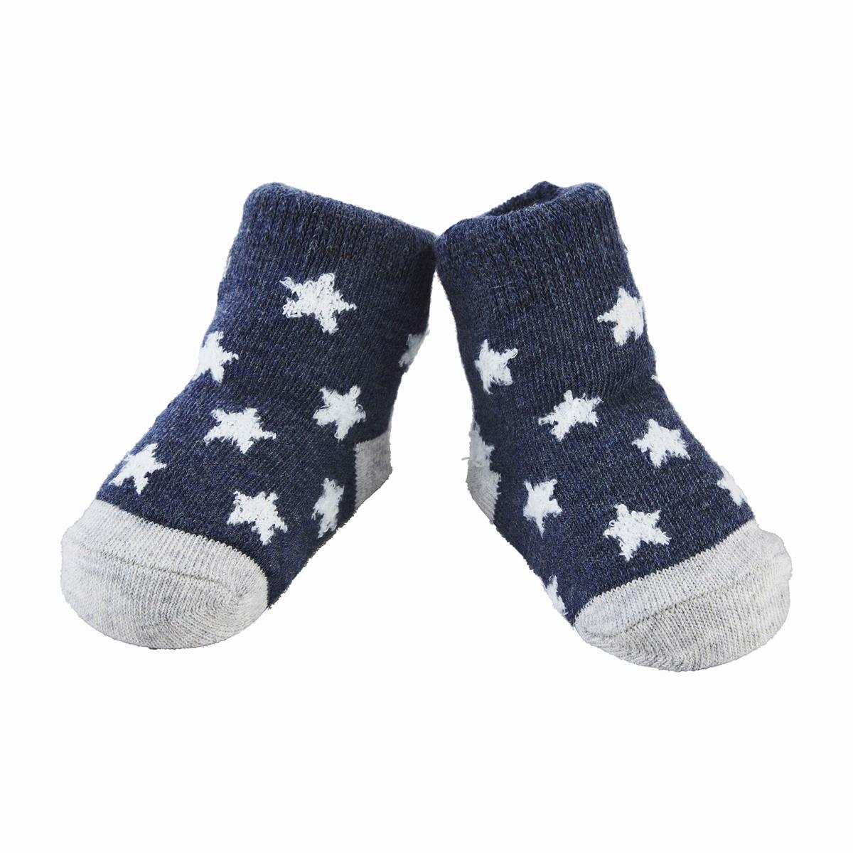 Navy Chenille Dot Socks