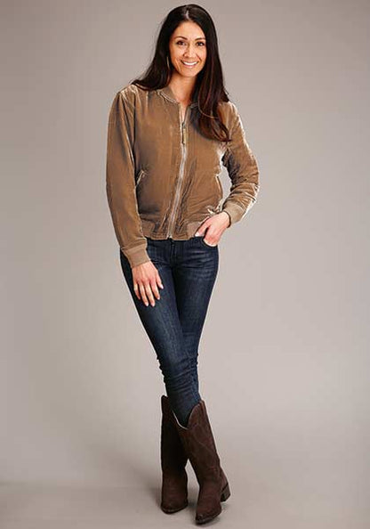 Stetson Senna Velvet Embroidered Bomber Jacket