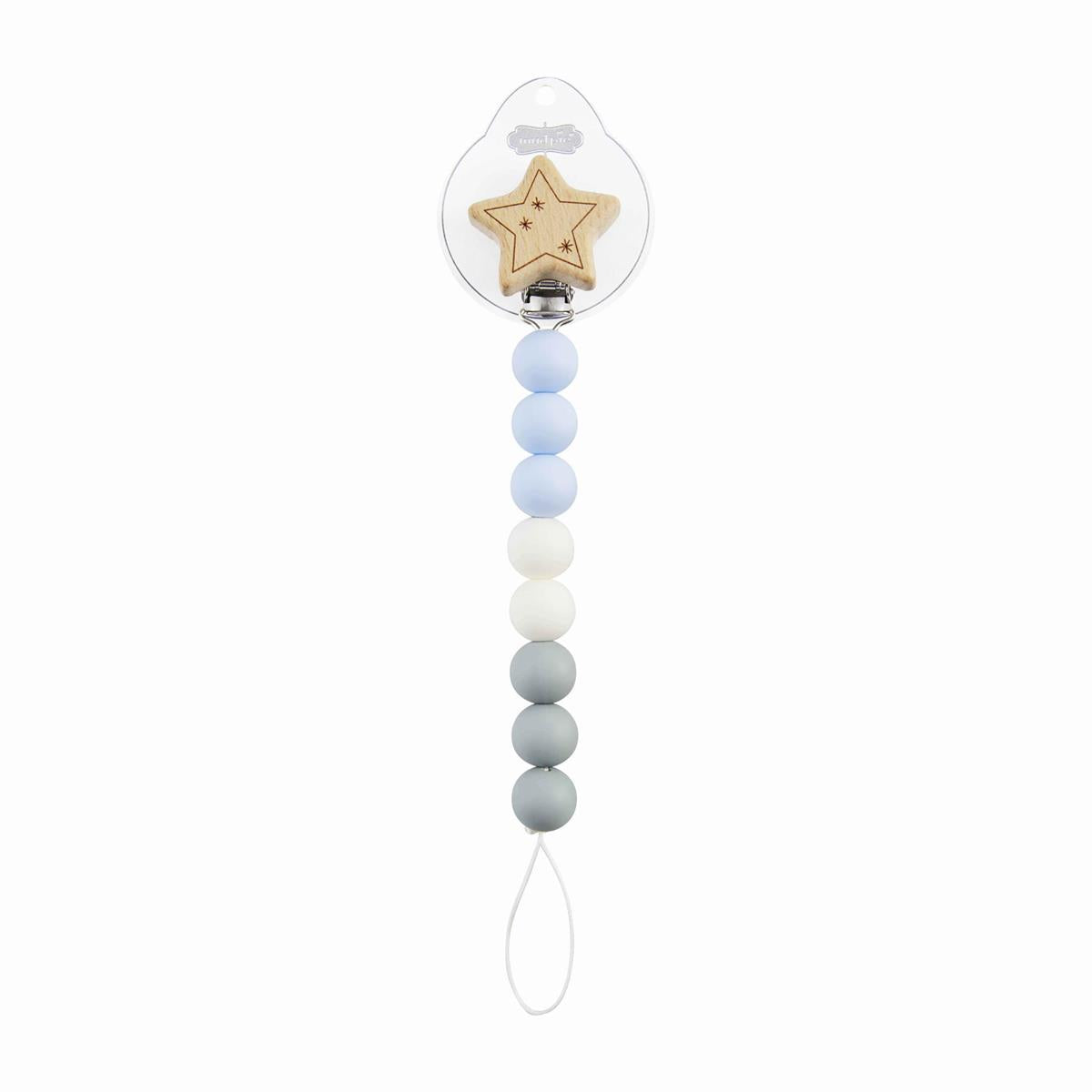 Blue Star Wood &amp; Silicone Pacy Clip