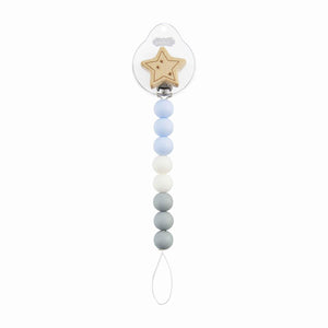 Blue Star Wood & Silicone Pacy Clip