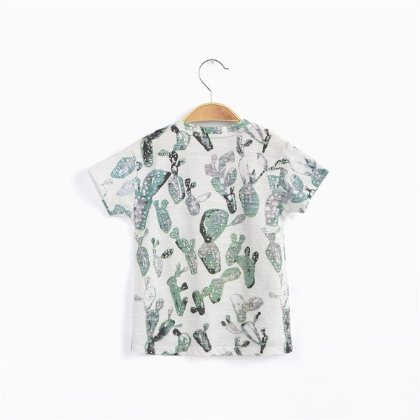 Cactus Print Short Sleeve T-Shirt