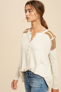 Contrasted Henley Top