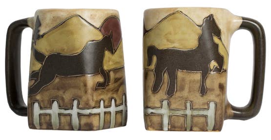 Mara Stoneware Equestrian Square Mug