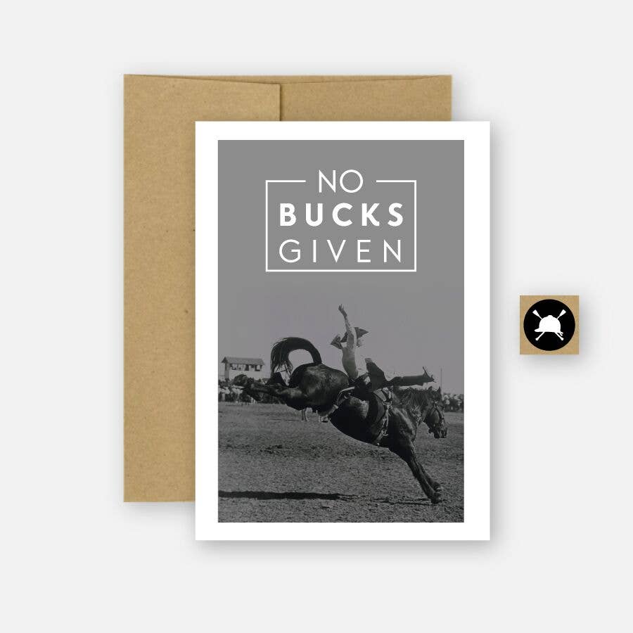 No Bucks - Bronc Equestrian Horse Greeting Card