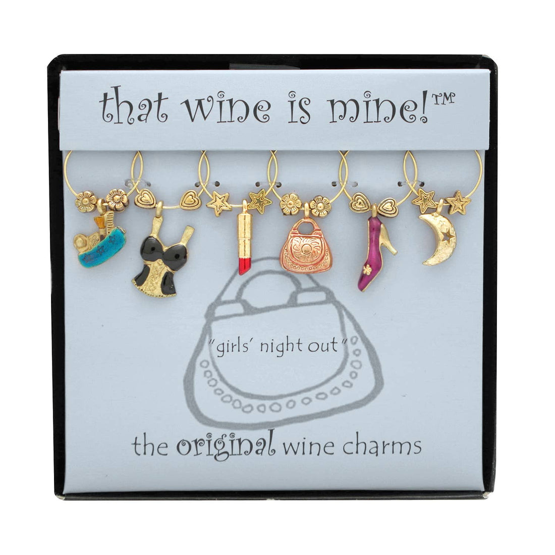 Girls Night Out Painted Wine Charms