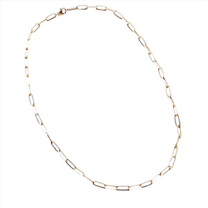 Matte Gold Large Chain Link Layering Necklace-24 inches 255o: Gold