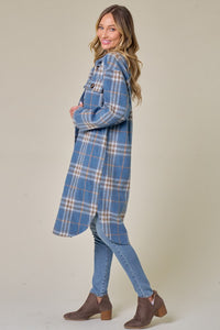 Kenzie Brushed Flannel Long Jacket