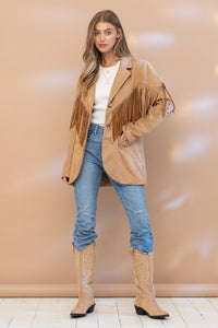 Dakota Suede Fringe Blazer