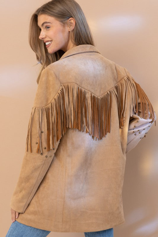 Dakota Suede Fringe Blazer