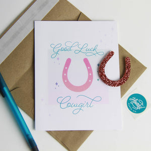 Good Luck Cowgirl - Howdy! Charm Card