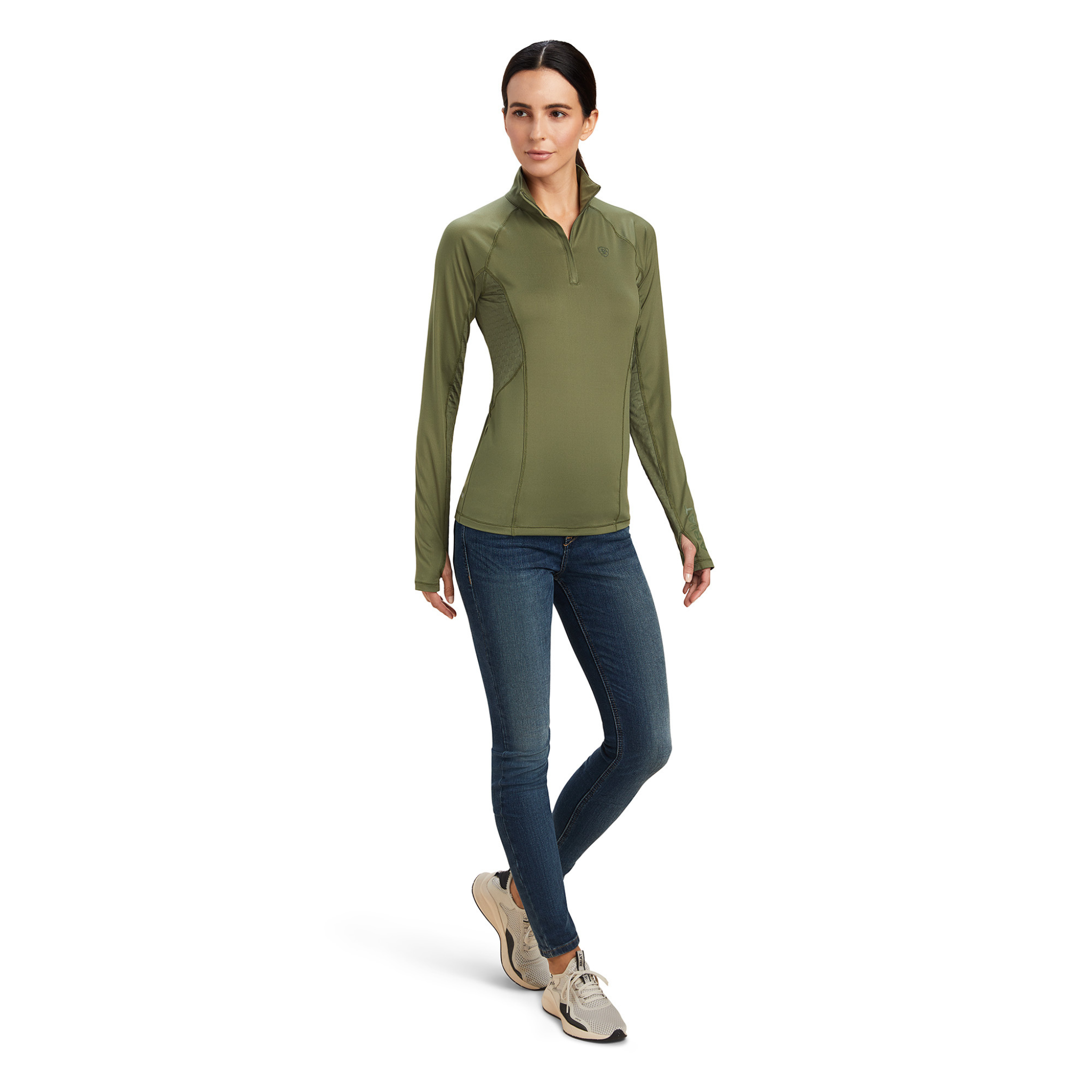 Ariat Womens Lowell 2.0 1/4 Zip Four Leaf Clover
