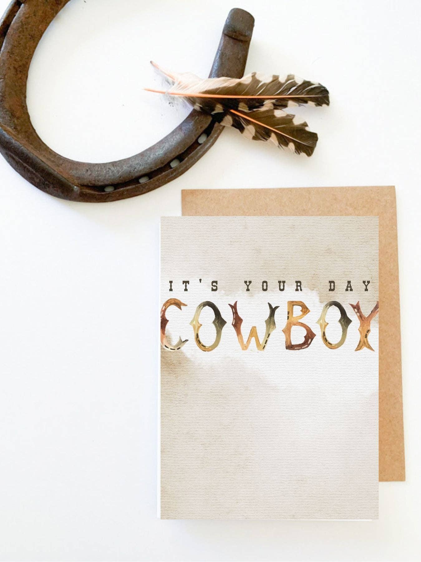 Happy Birthday Cowboy Western Greeting Card