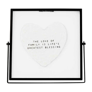 Blessing Heart Glass Plaque