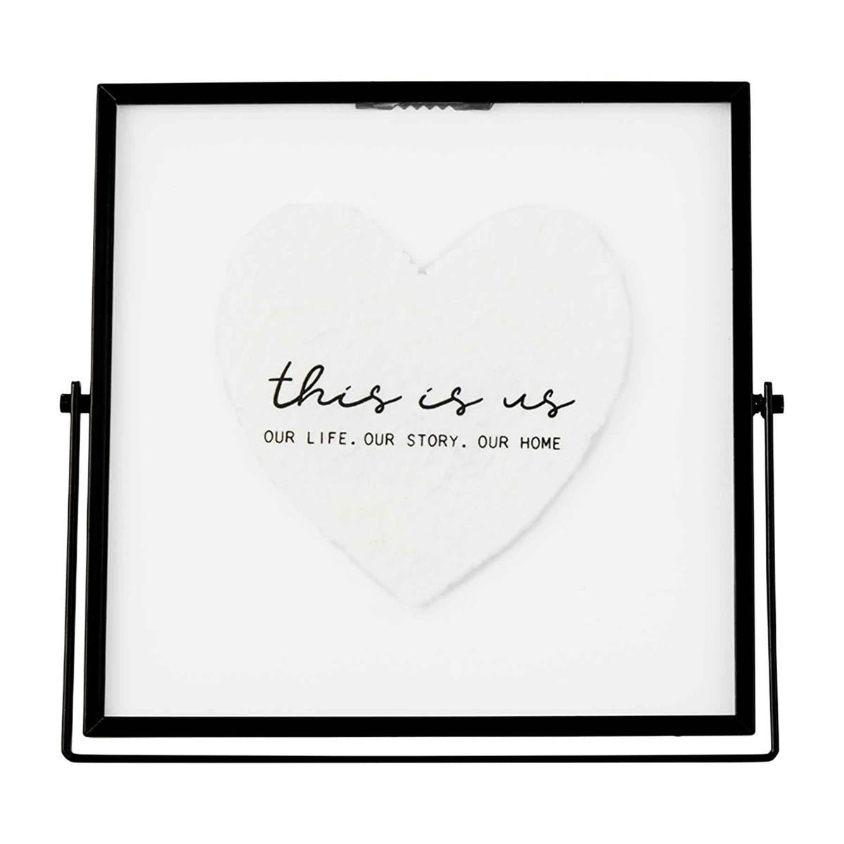 This Is Us Heart Glass Plaque