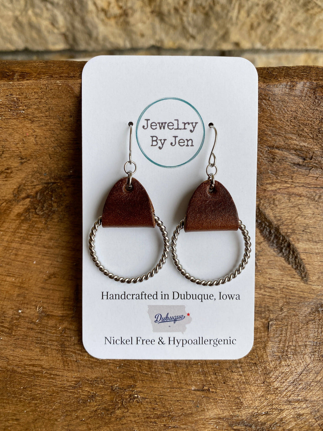 Tennessee Whiskey Twisted Hoop Earrings