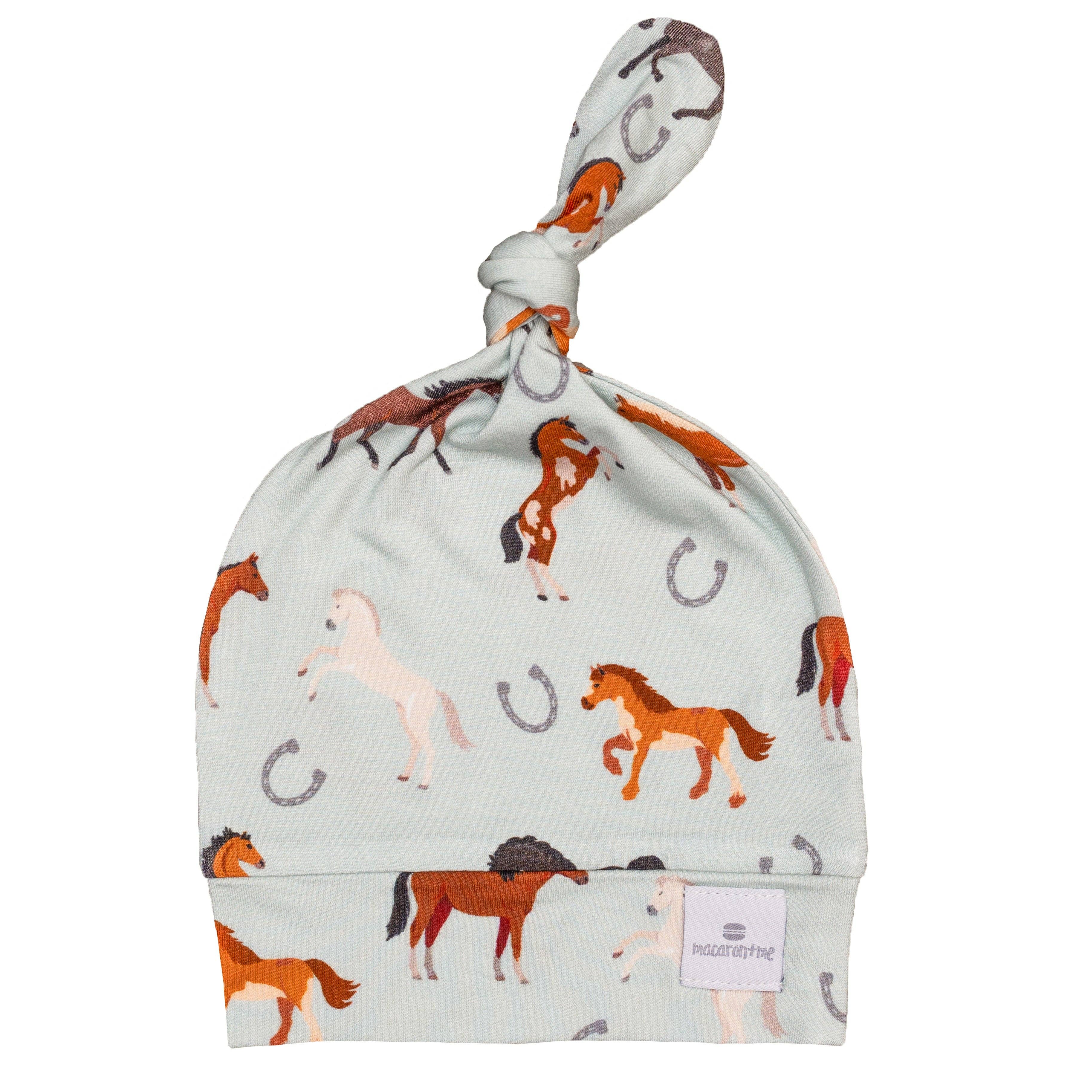 Western Horses Top Knot Hat