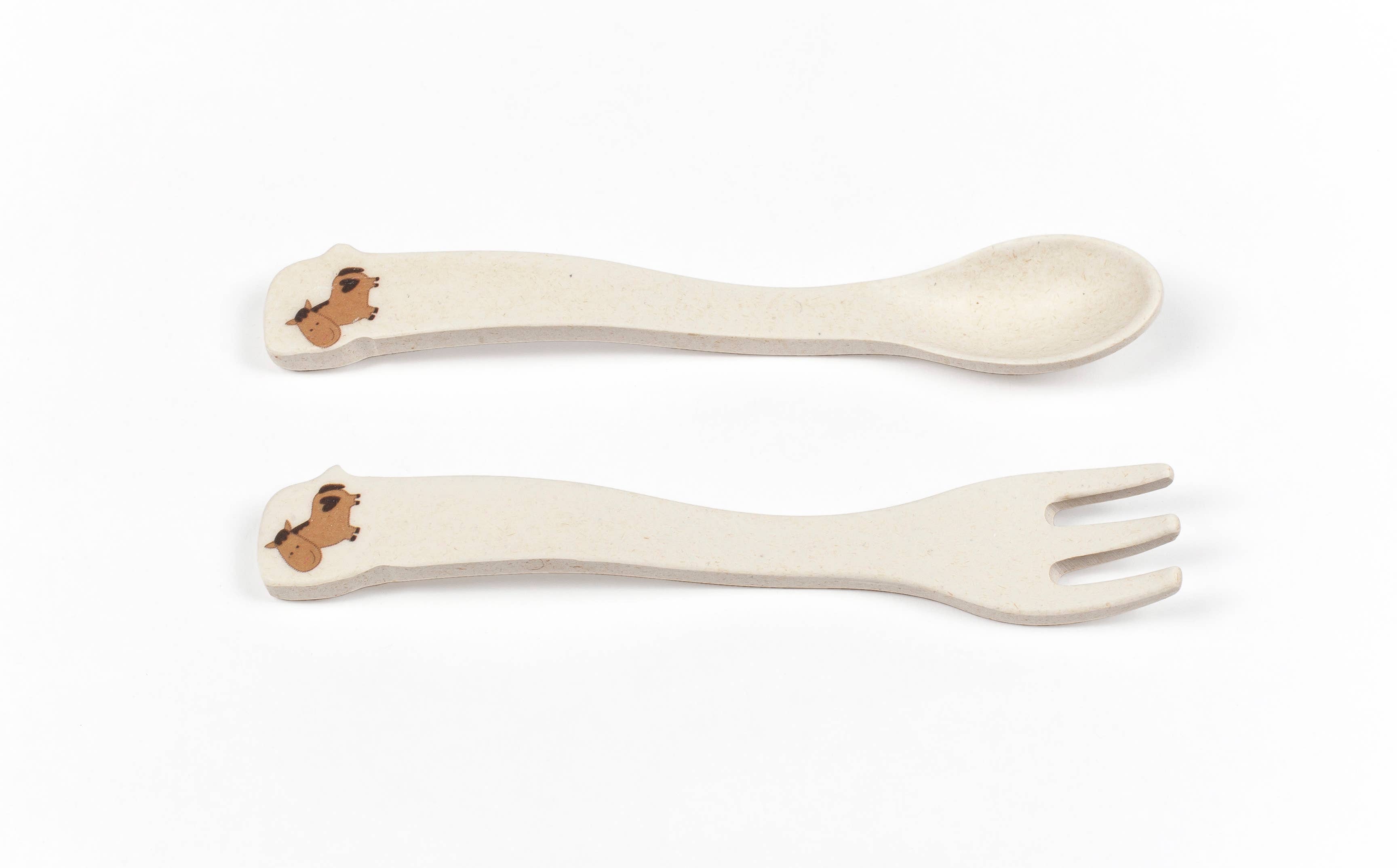Holly Horse Spoon and Fork