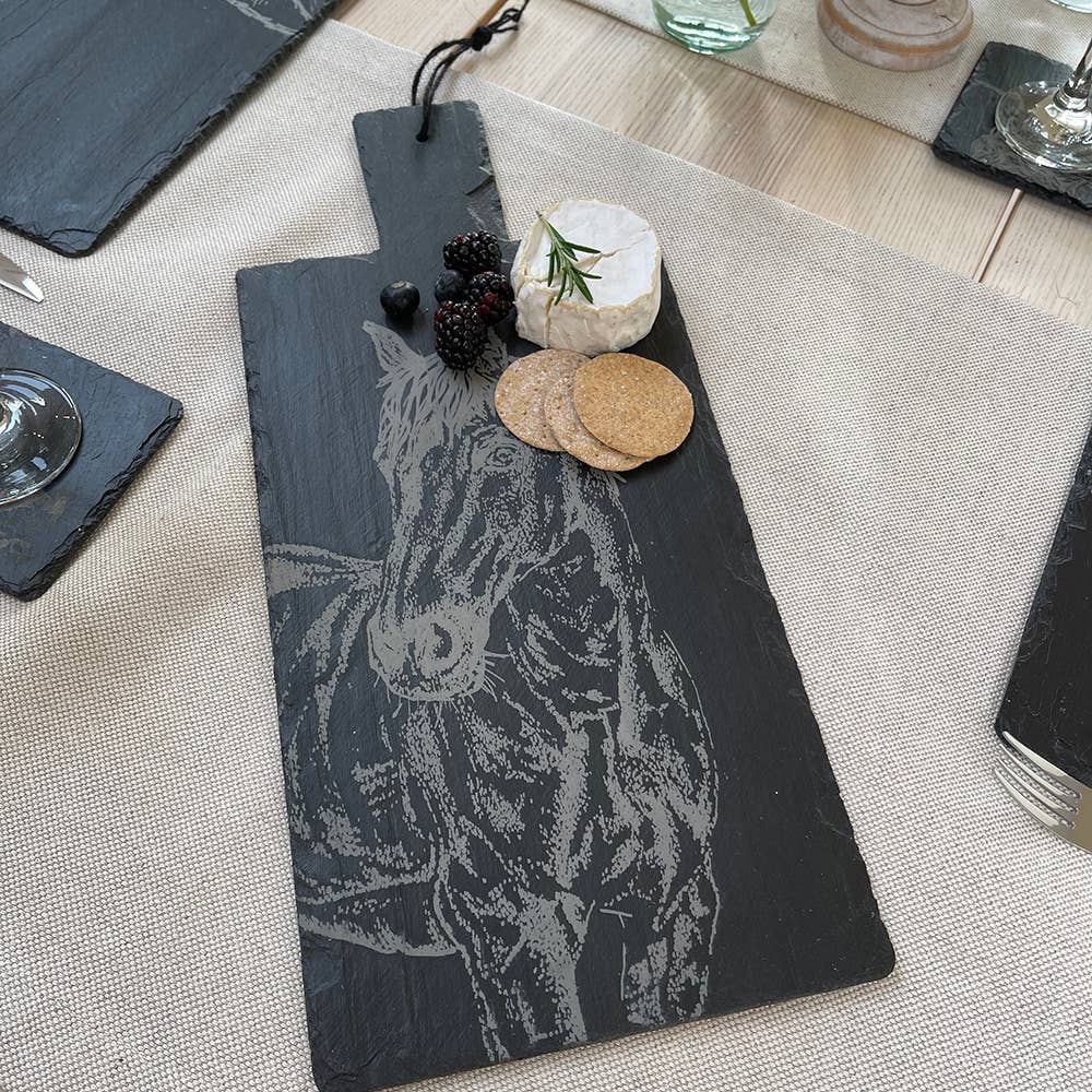 Horse Portrait Large Slate Serving Paddle