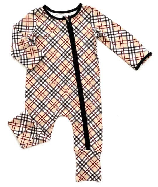 Berry Plaid Romper