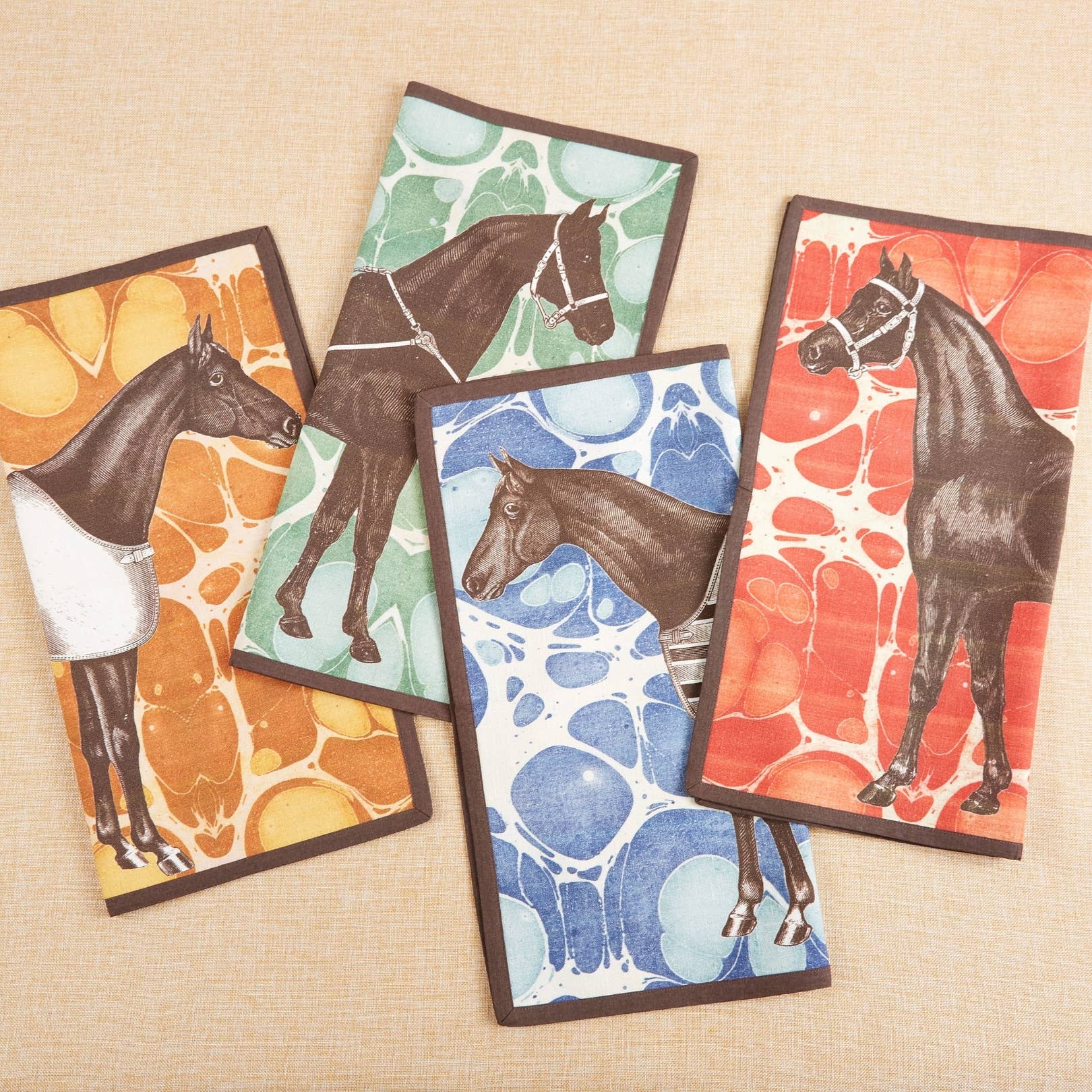 Equus Marble Dinner Napkin, Set of Four