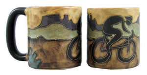 Mara Stoneware Bicyclist Mug