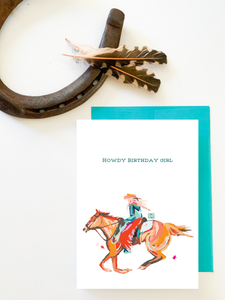 Happy Birthday Cowgirl Greeting Card
