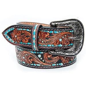 Dakota Tooled Leather Belt