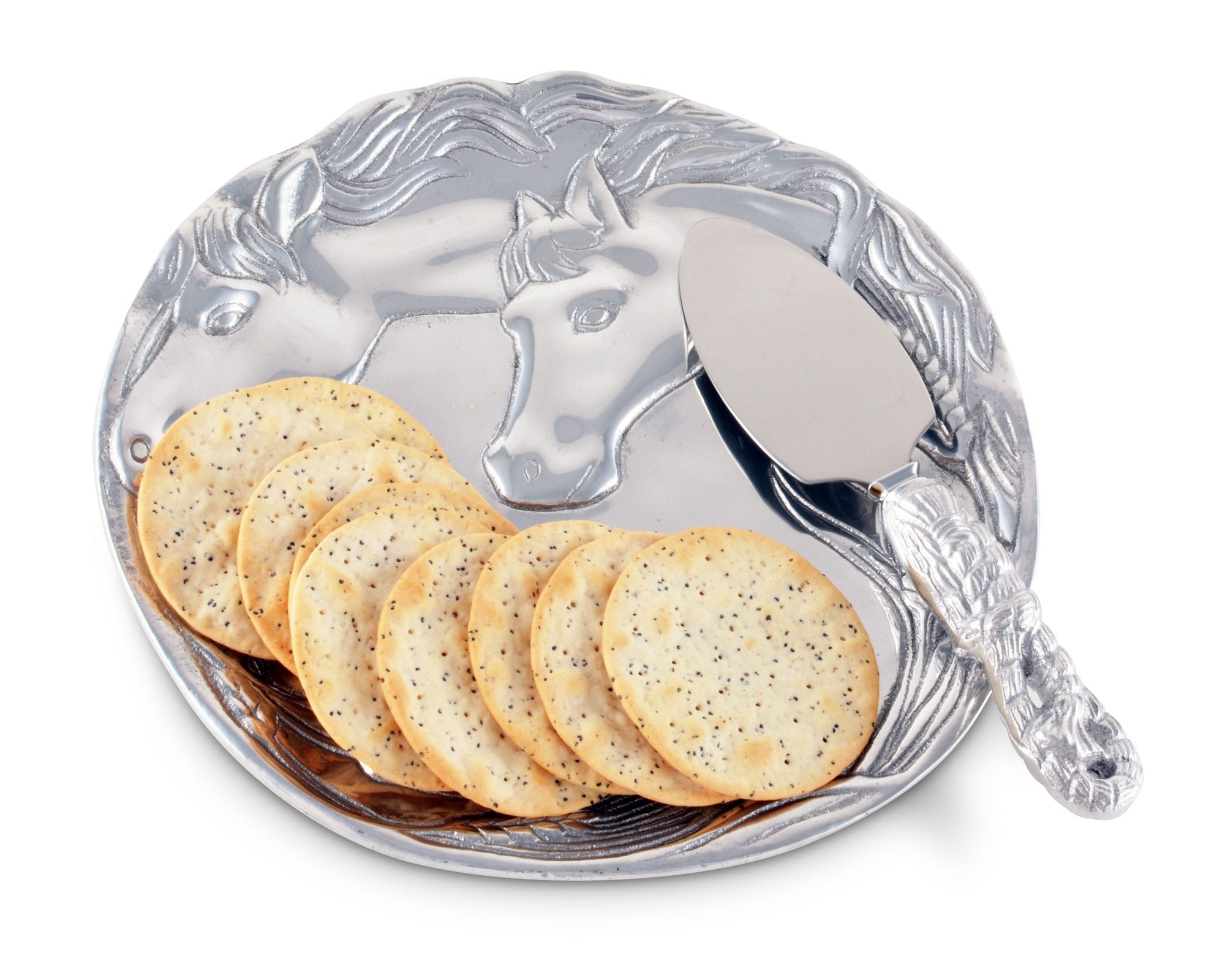 Arthur Court Horse Plate With Server