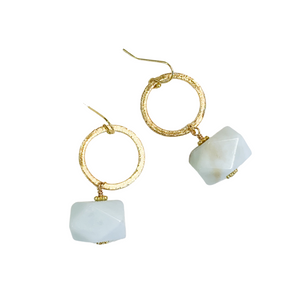 Fortuna Amazonite & Gold Earrings