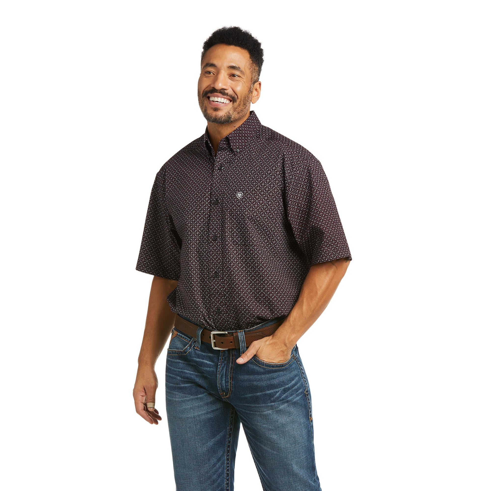 Ariat Mens Kip Classic Fit Short Sleeve Shirt
