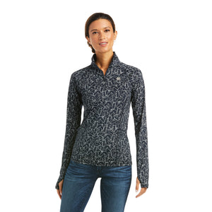 Ariat Womens Lowell 2.0 1/4 Zip Saphire  Doodle