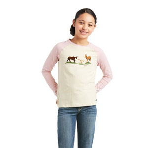 Ariat Girls Pasture T-Shirt Oatmeal Heather