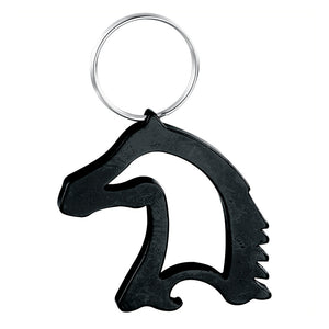 Black Horse Head Key Chain & Bottle Opener