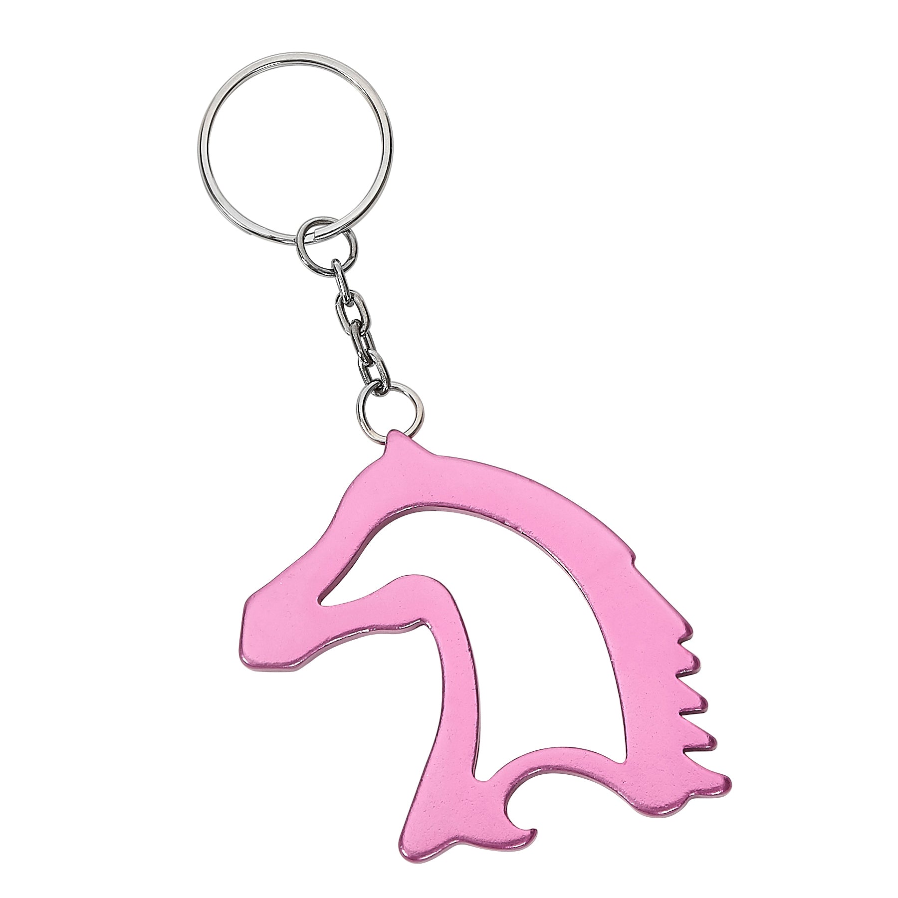 Pink Horse Head Key Chain & Bottle Opener